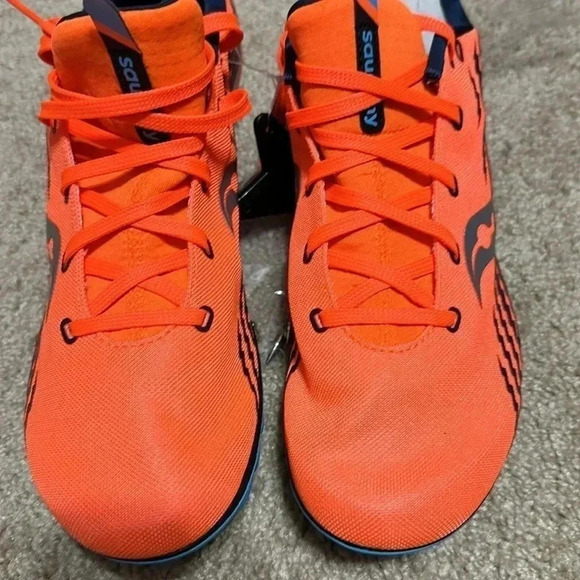 Saucony XC orange running /racing spikes shoes size 11.5 women’s New no box - Picture 5 of 7